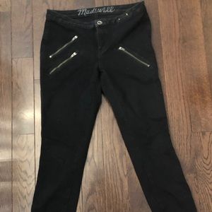 Madewell Black zipper jeans
